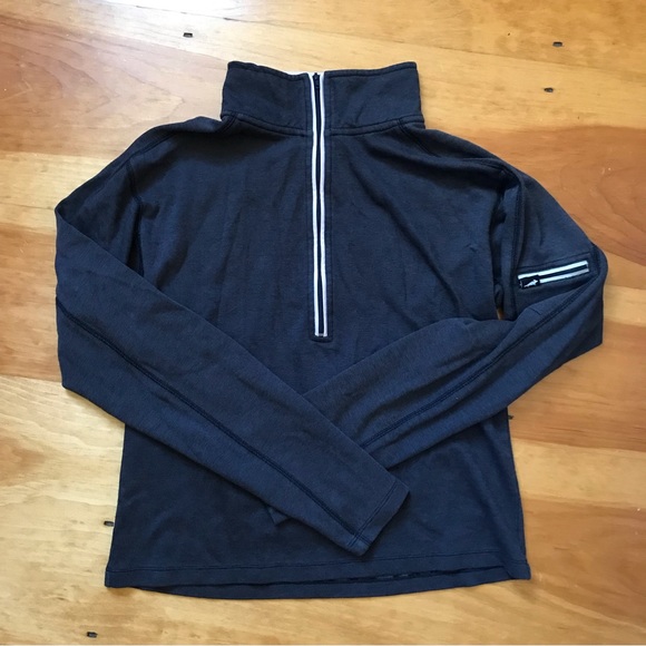 Women’s Horny Toad cotton quarter zip pullover shirt, grey & pink, size medium - Picture 5 of 6